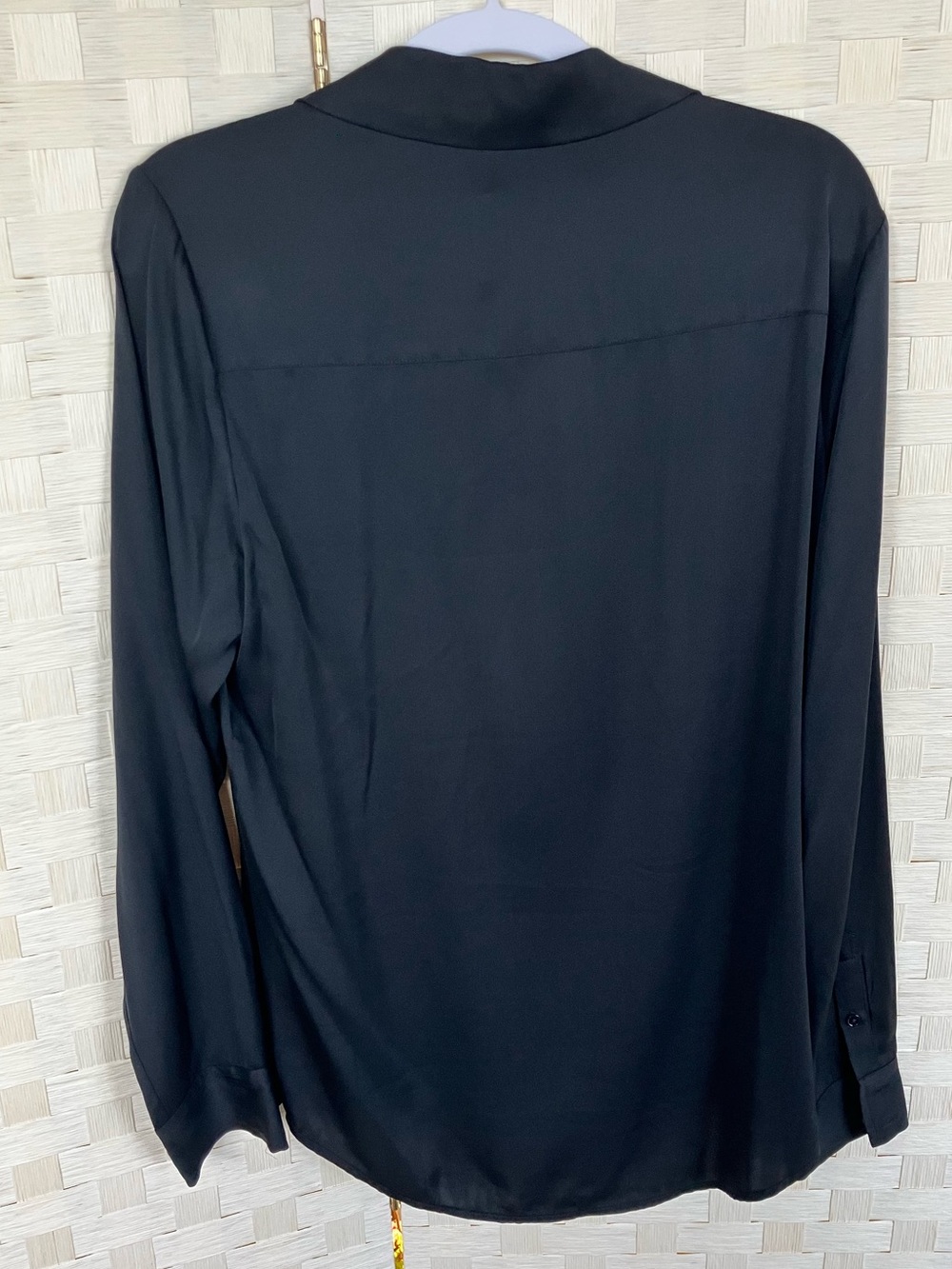 Quince Washable Stretch Silk Notch Collar Blouse - Picture 2 of 4